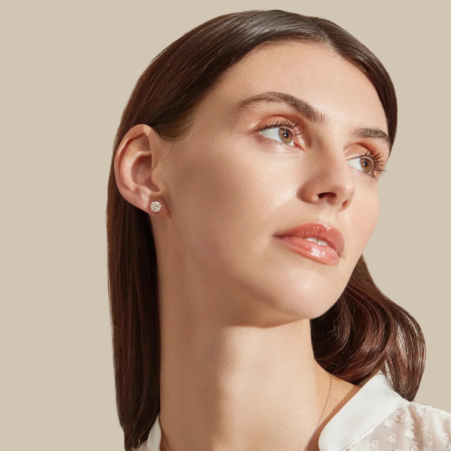 Lab diamond studs