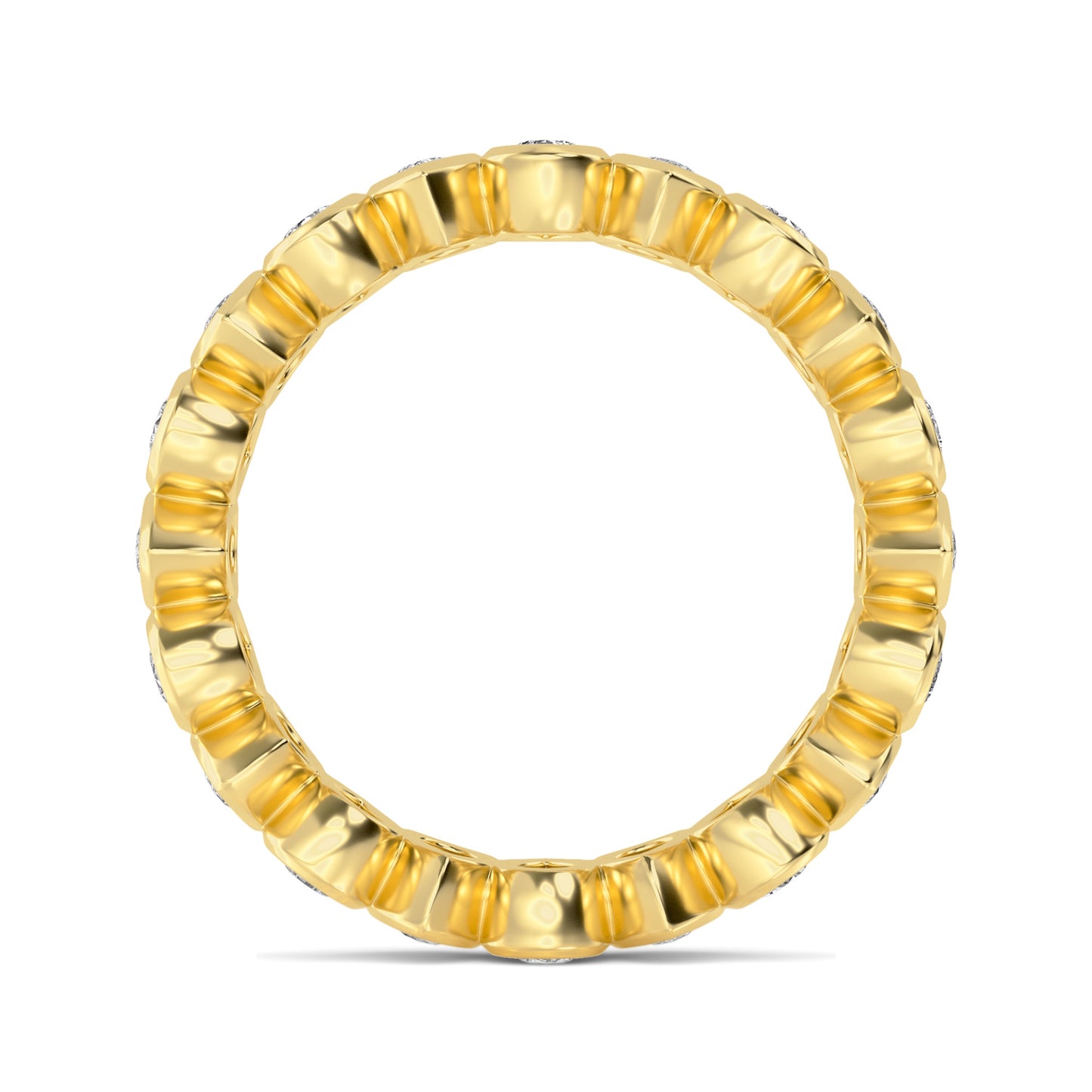 Delicate Nova Pinky Ring with 0.50 CTW lab-grown pear diamonds in a half eternity 14K gold band