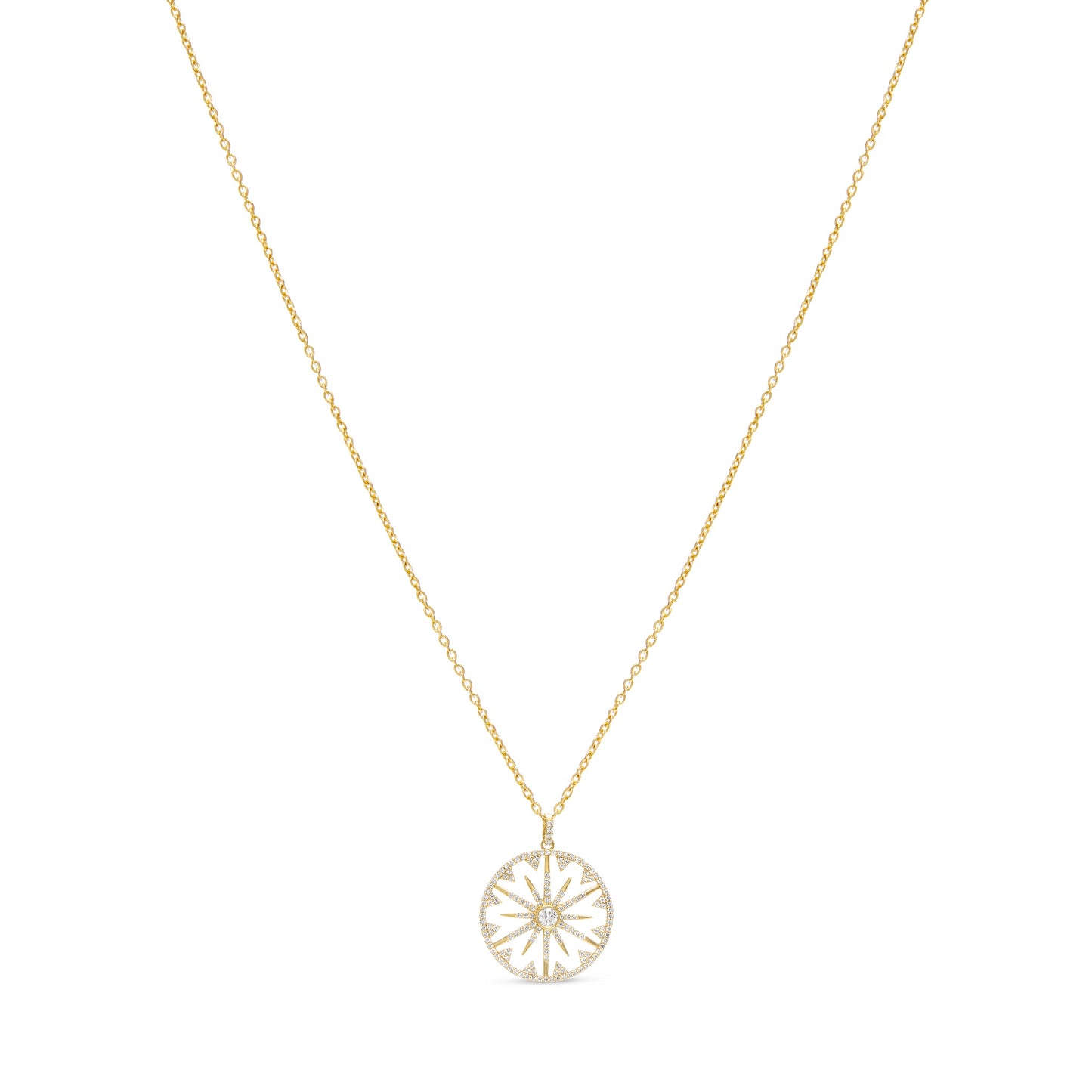 Lucent Collection Solaris 23mm Charm by Lumeniri with 0.75ct lab-grown diamonds in 14K gold