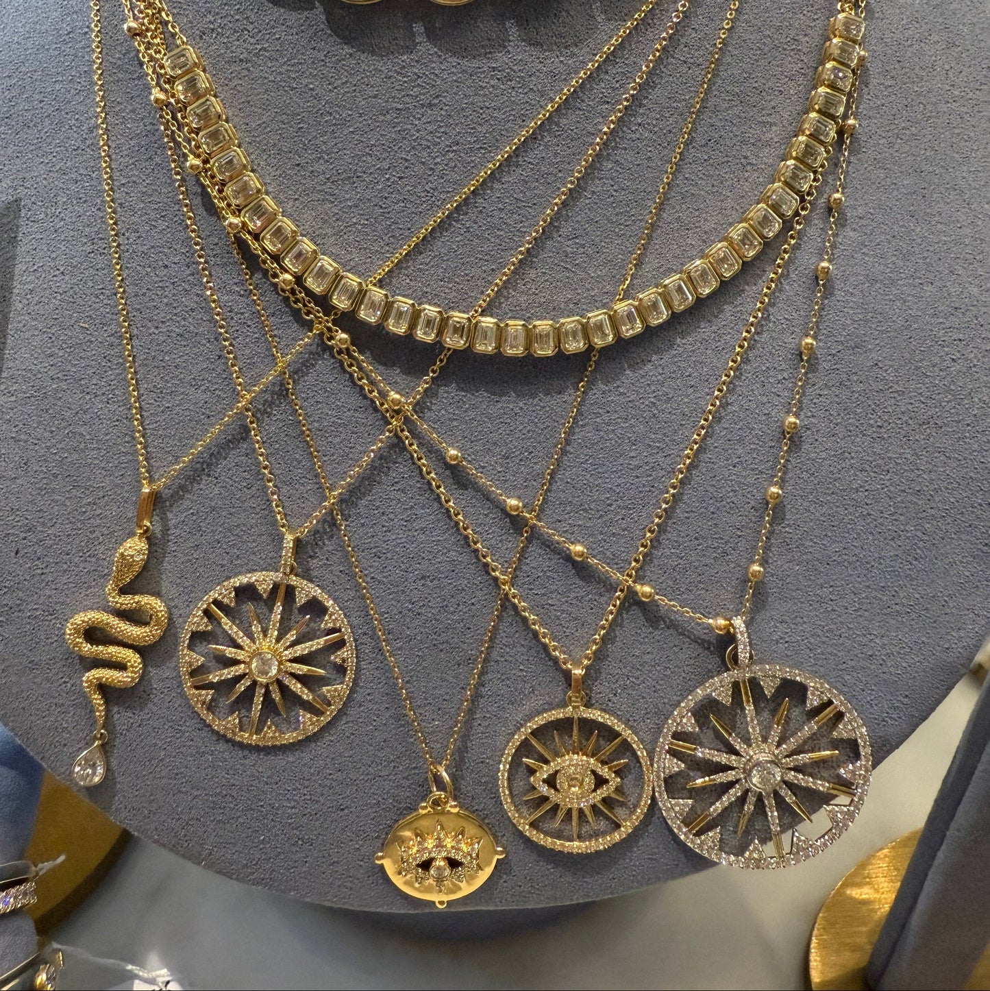 Lucent Solaris Charms by Lumeniri, lab-grown diamonds in 14K gold