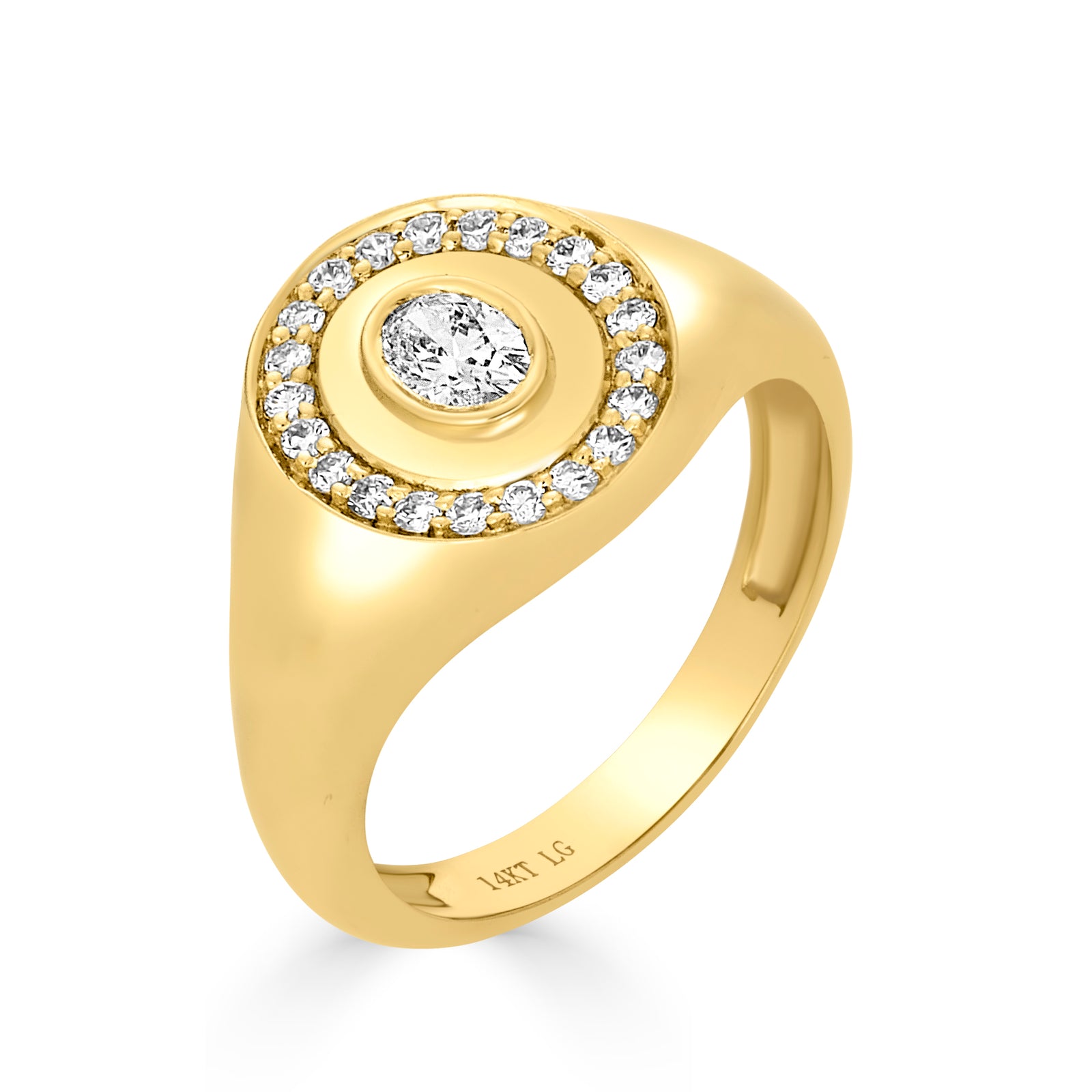 The Oran Oval Halo Signet