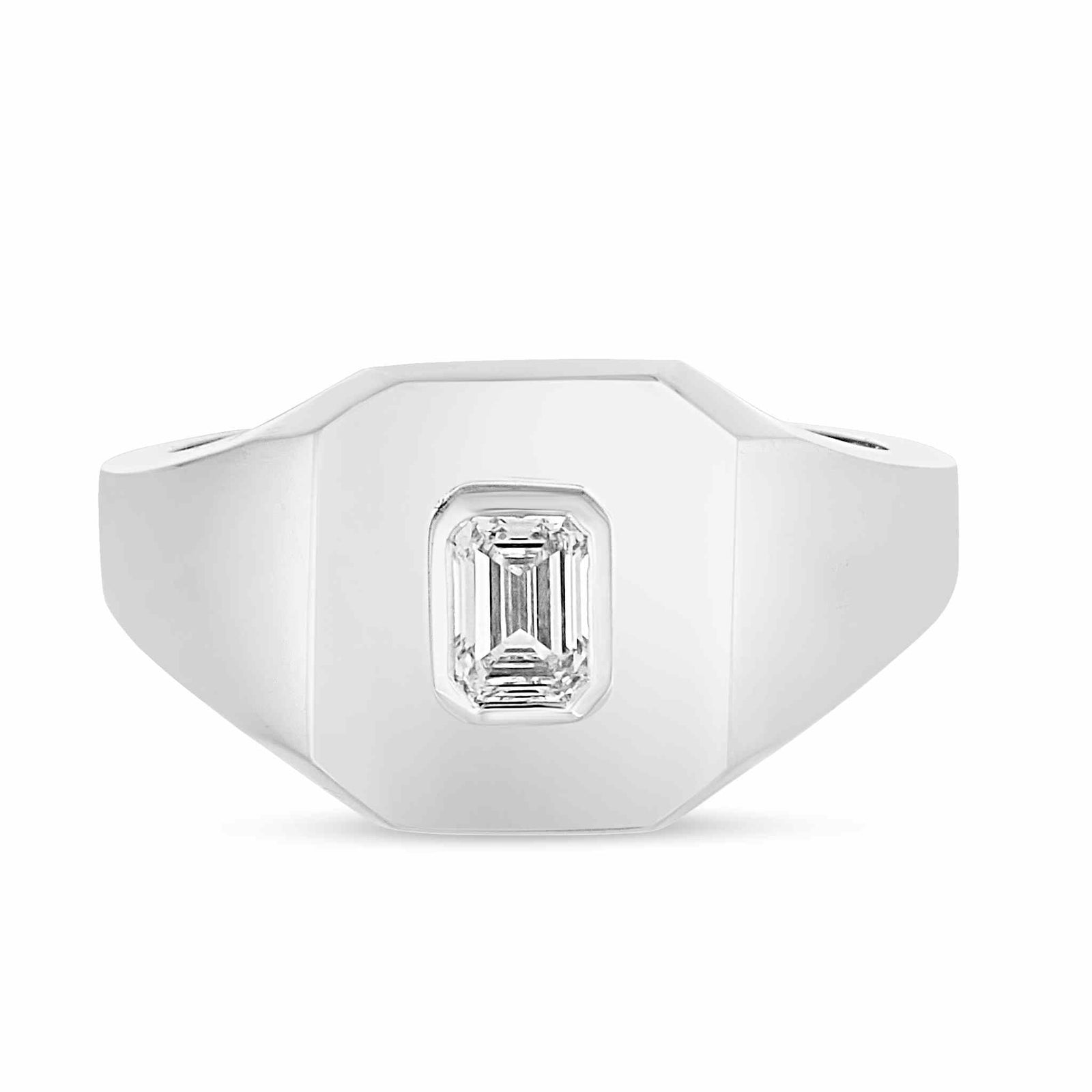 Lito Emerald Cut Square Signet Ring