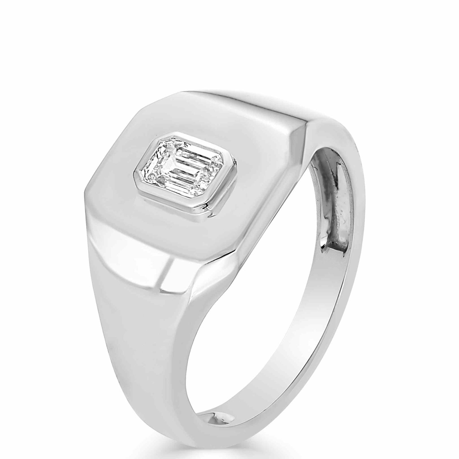 Lito Emerald Cut Square Signet Ring