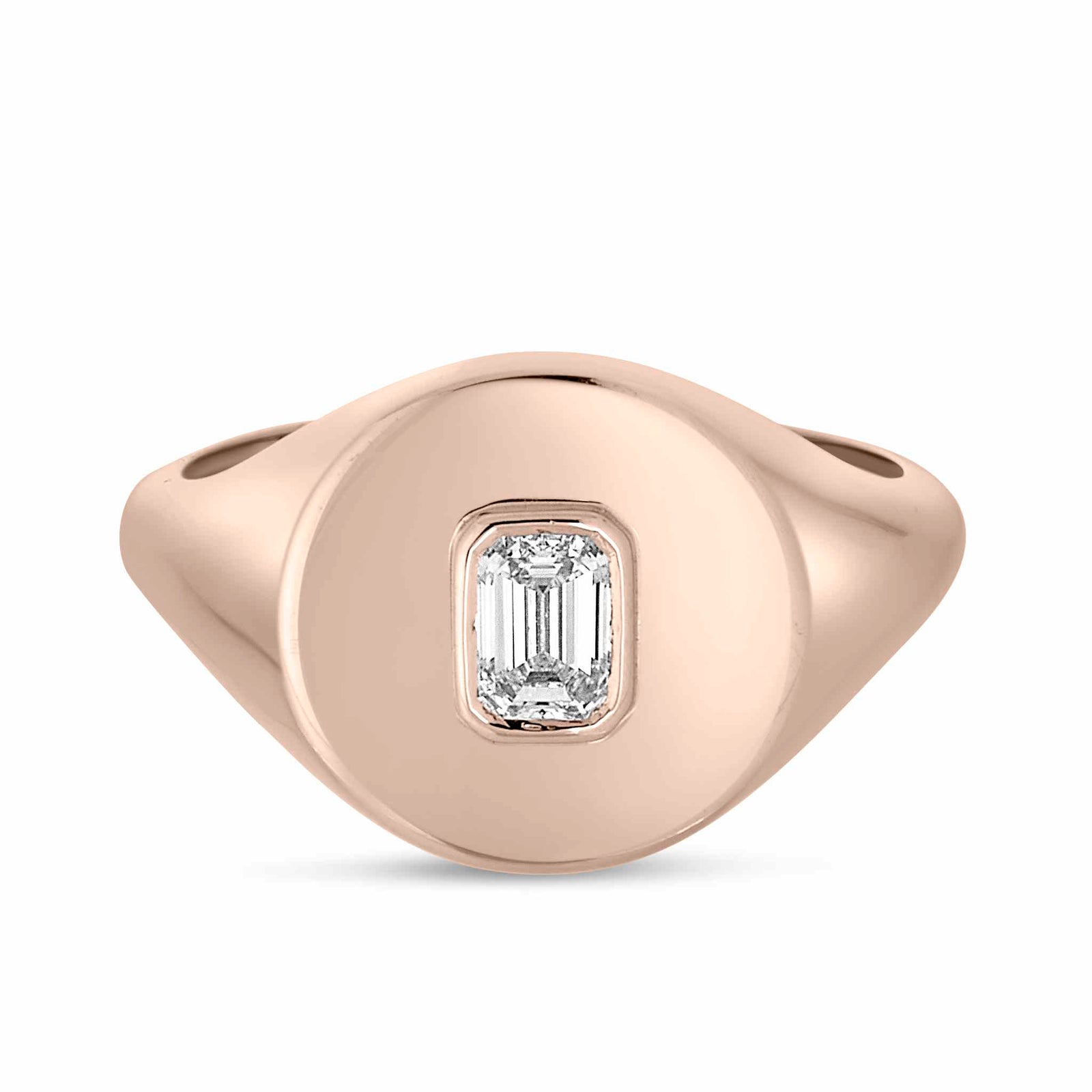 Lito Emerald Cut Round Signet Ring