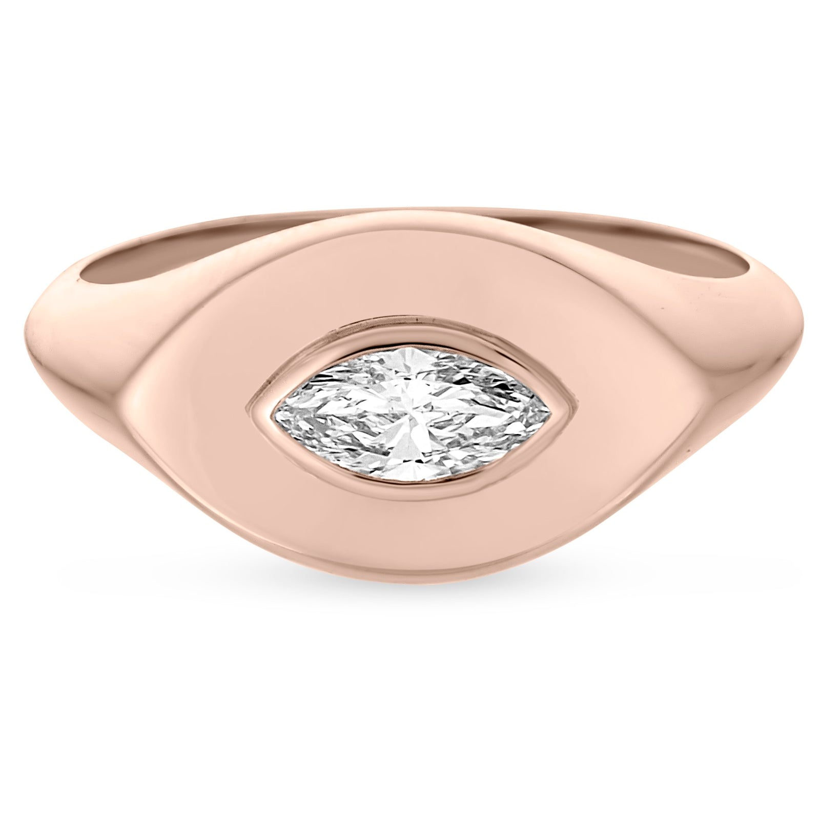 Lito Marquise Protective Eye Signet Ring