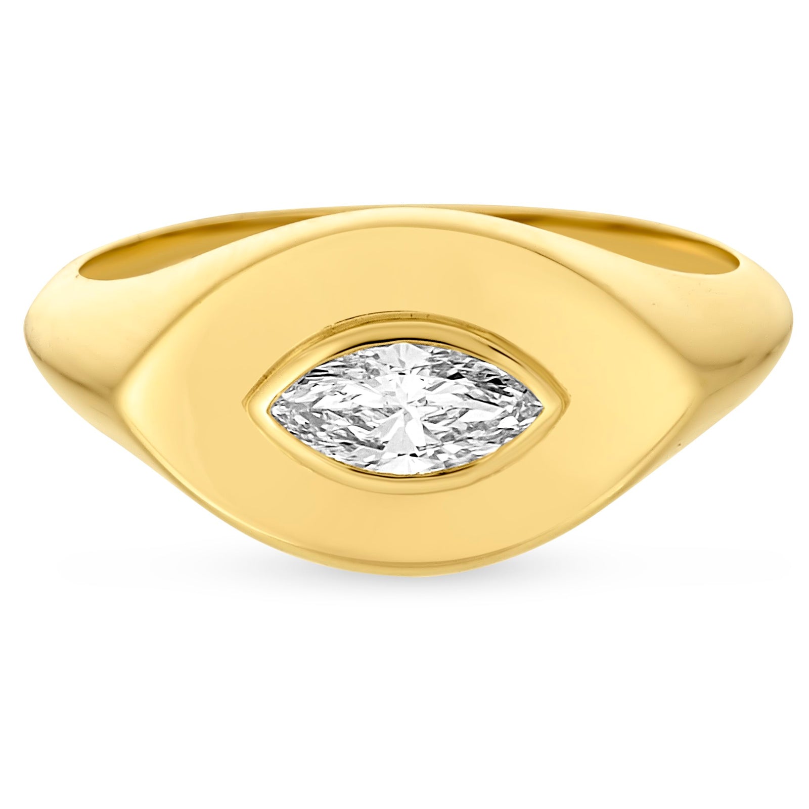 Lito Marquise Protective Eye Signet Ring