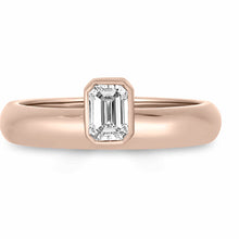 Nadia Offset Emerald Cut Bezel Set Band