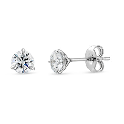 Classic Martini 1.00ctw Lab Created Diamond Studs in 14K White Gold