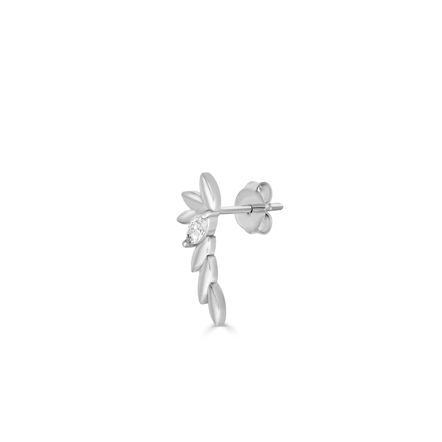 Lumeniri Aleena marquise single stud earring 0.11ct lab grown diamond isolated white background product photography