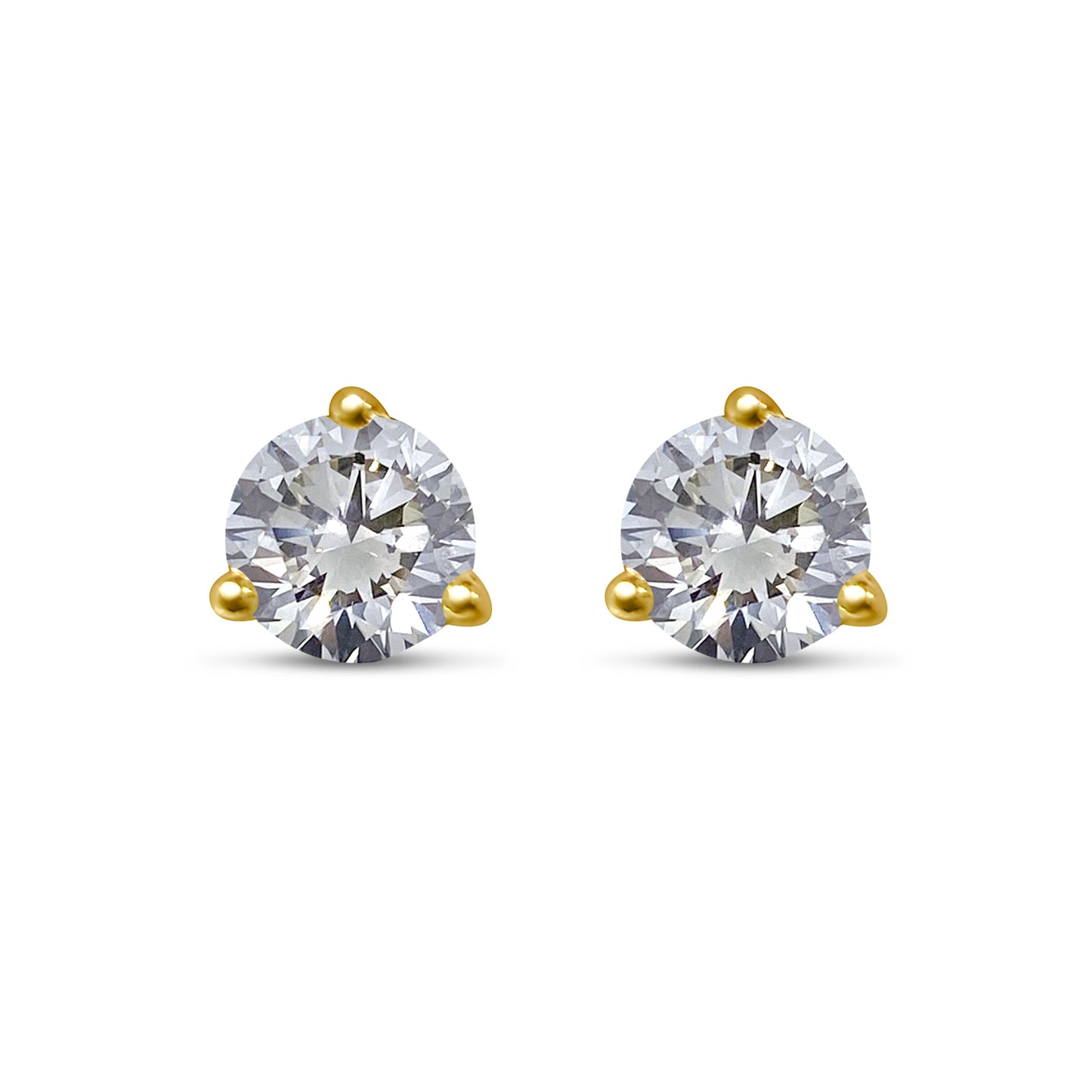 Lumeniri Classic Stud Martini Hidden Halo design with top-quality EF-VVS lab diamonds in a martini setting, captured on a white background for a minimalist aesthetic.