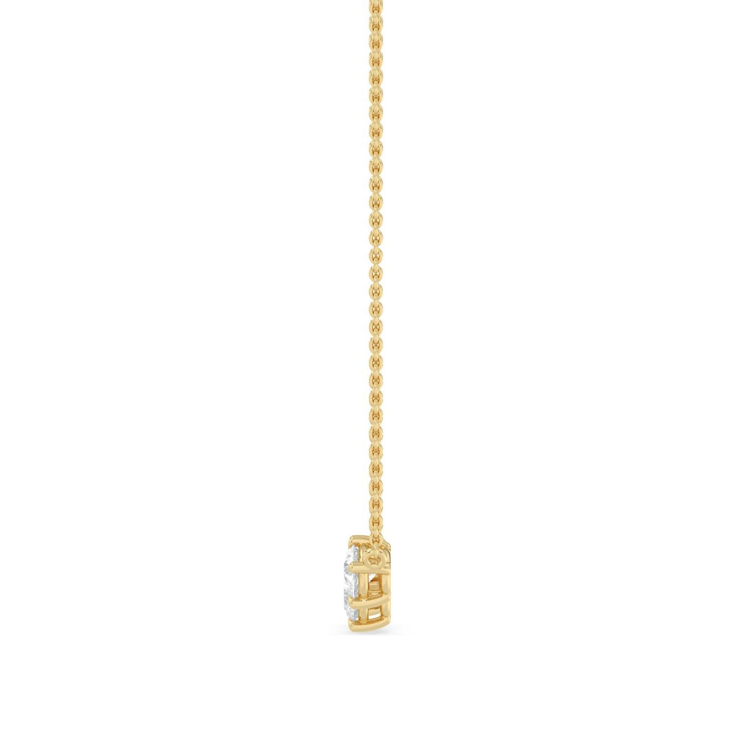 Lumeniri mixed shape diamond pendant featuring marquise and round cuts in refined 14K yellow gold bar setting