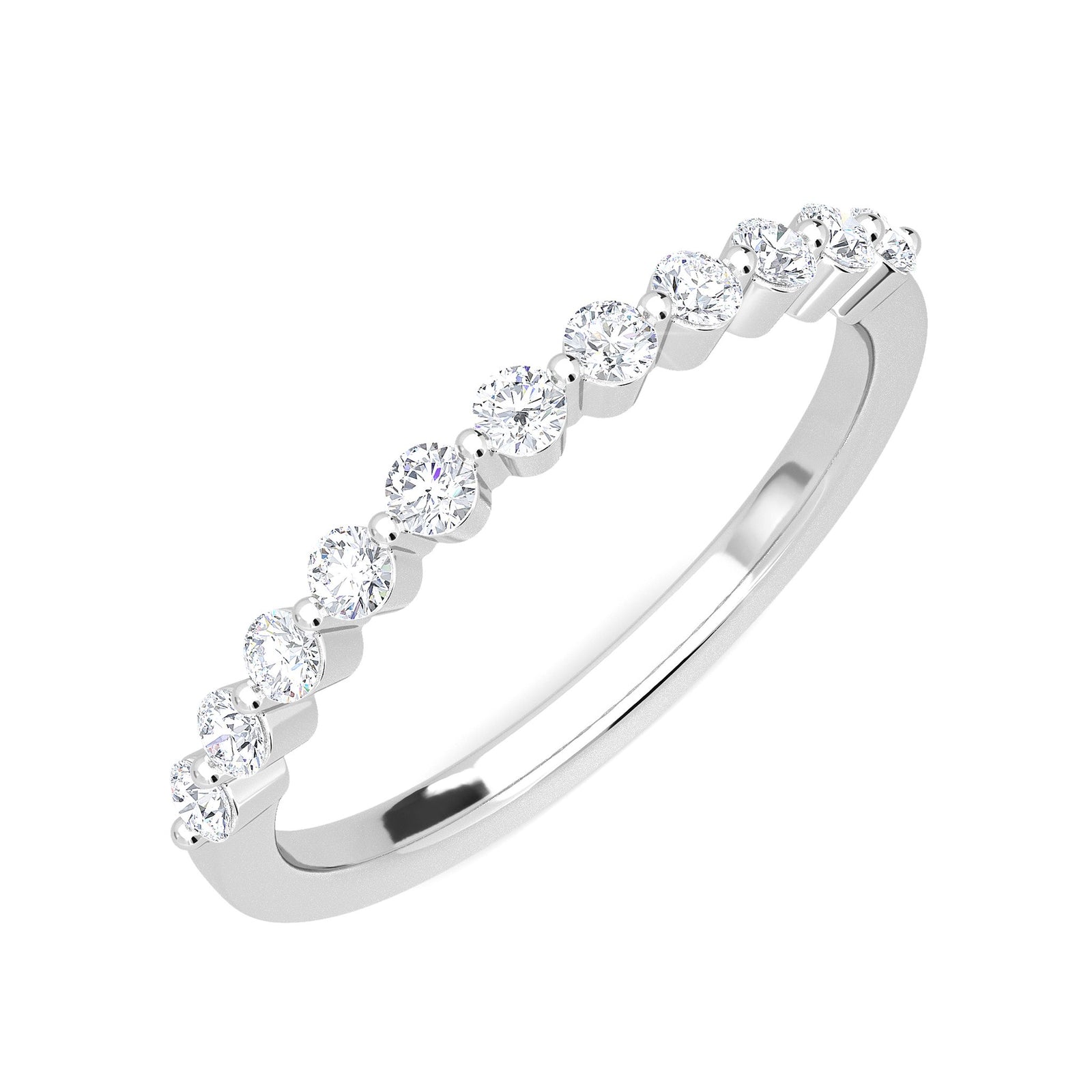 The Soule Round 0.33ct Half Eternity Band 14K White Gold