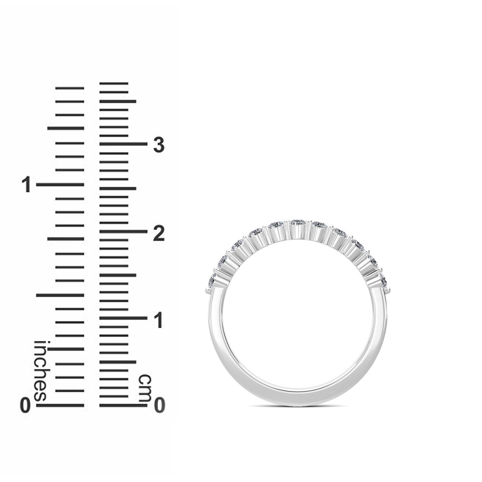 The Soule Round 0.33ct Half Eternity Band 14K White Gold