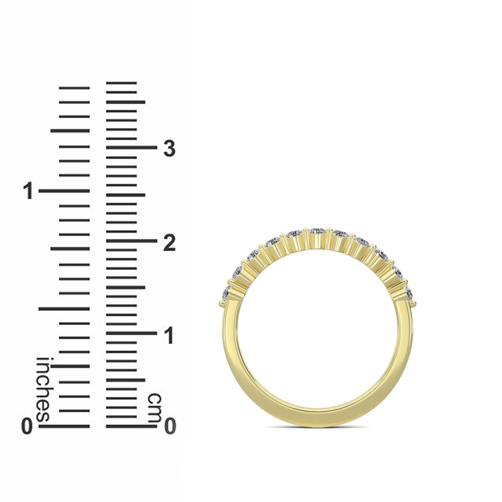 The Soule Round 0.33ct Half Eternity Band 14K Yellow Gold