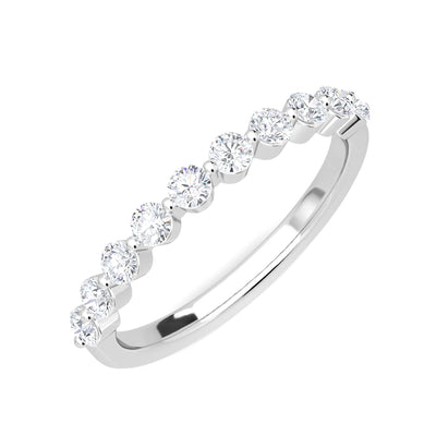 The Soule Round 0.50ct Half Eternity Band 14K White Gold