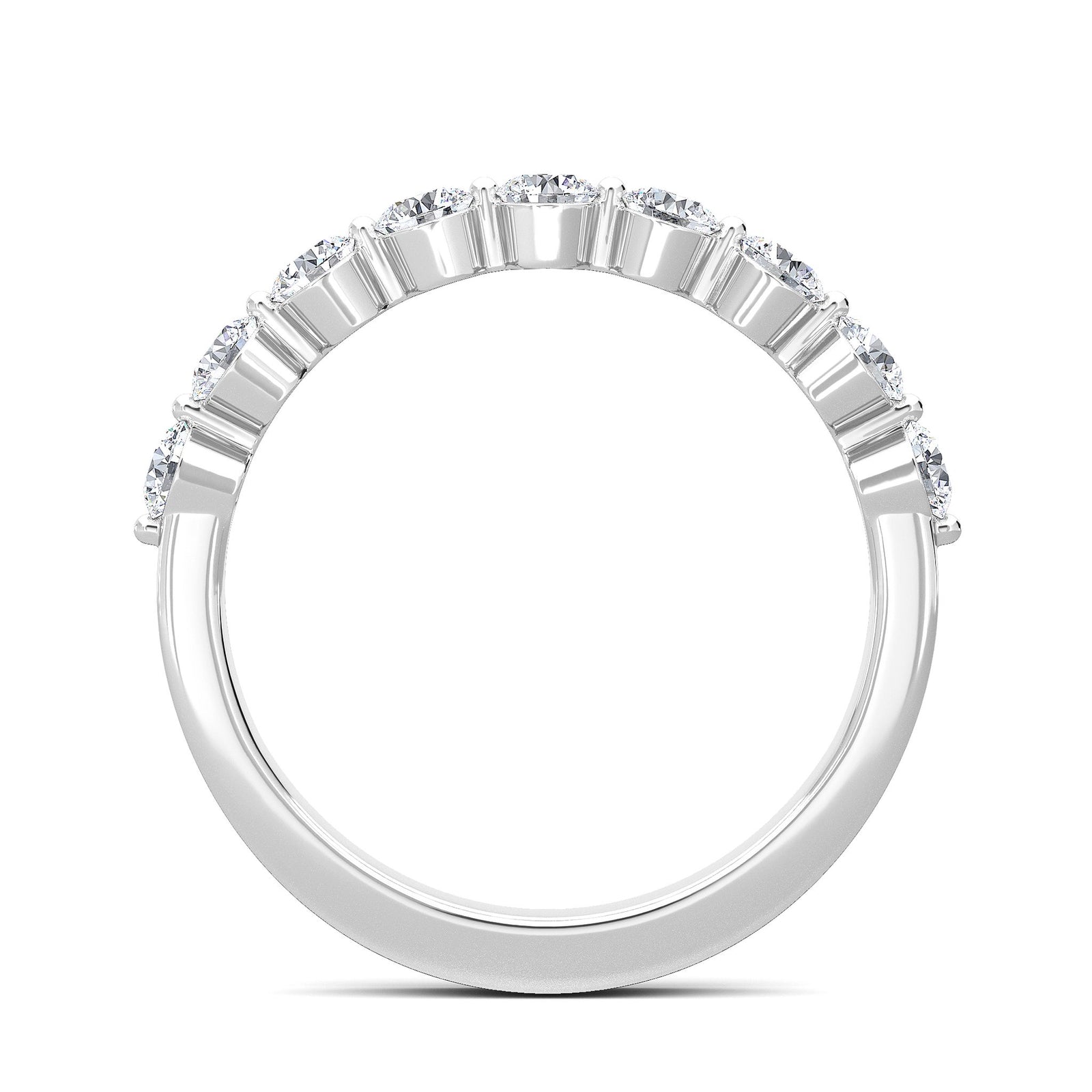 The Soule Round 0.75ct Half Eternity Band 14K White Gold