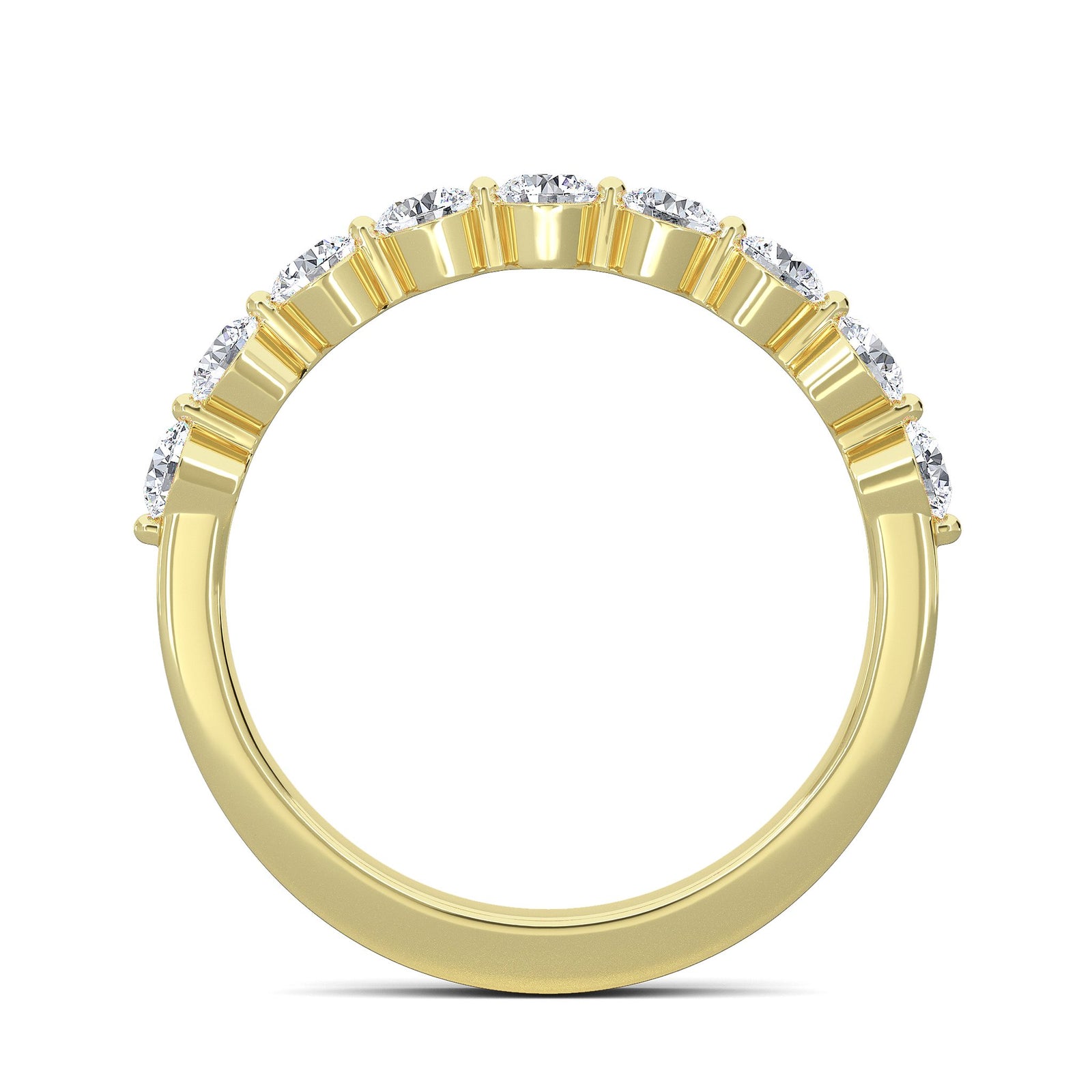 The Soule Round 0.50ct Half Eternity Band 14K Yellow Gold