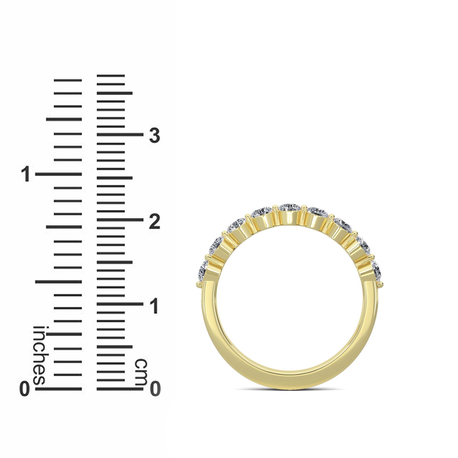 The Soule Round 0.50ct Half Eternity Band 14K Yellow Gold