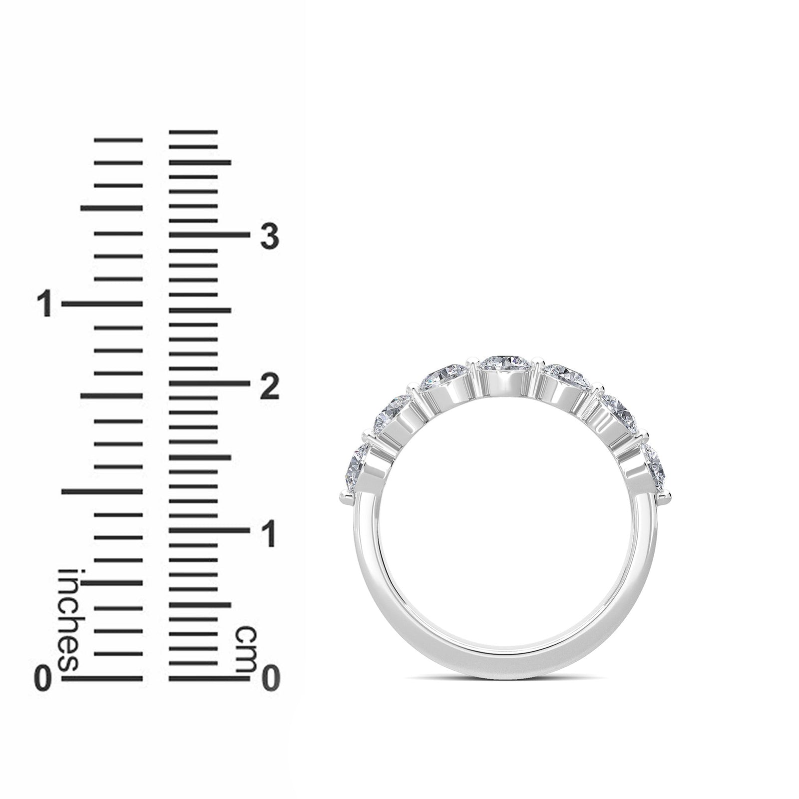 The Soule Round 1.00ct Half Eternity Band 14K White Gold