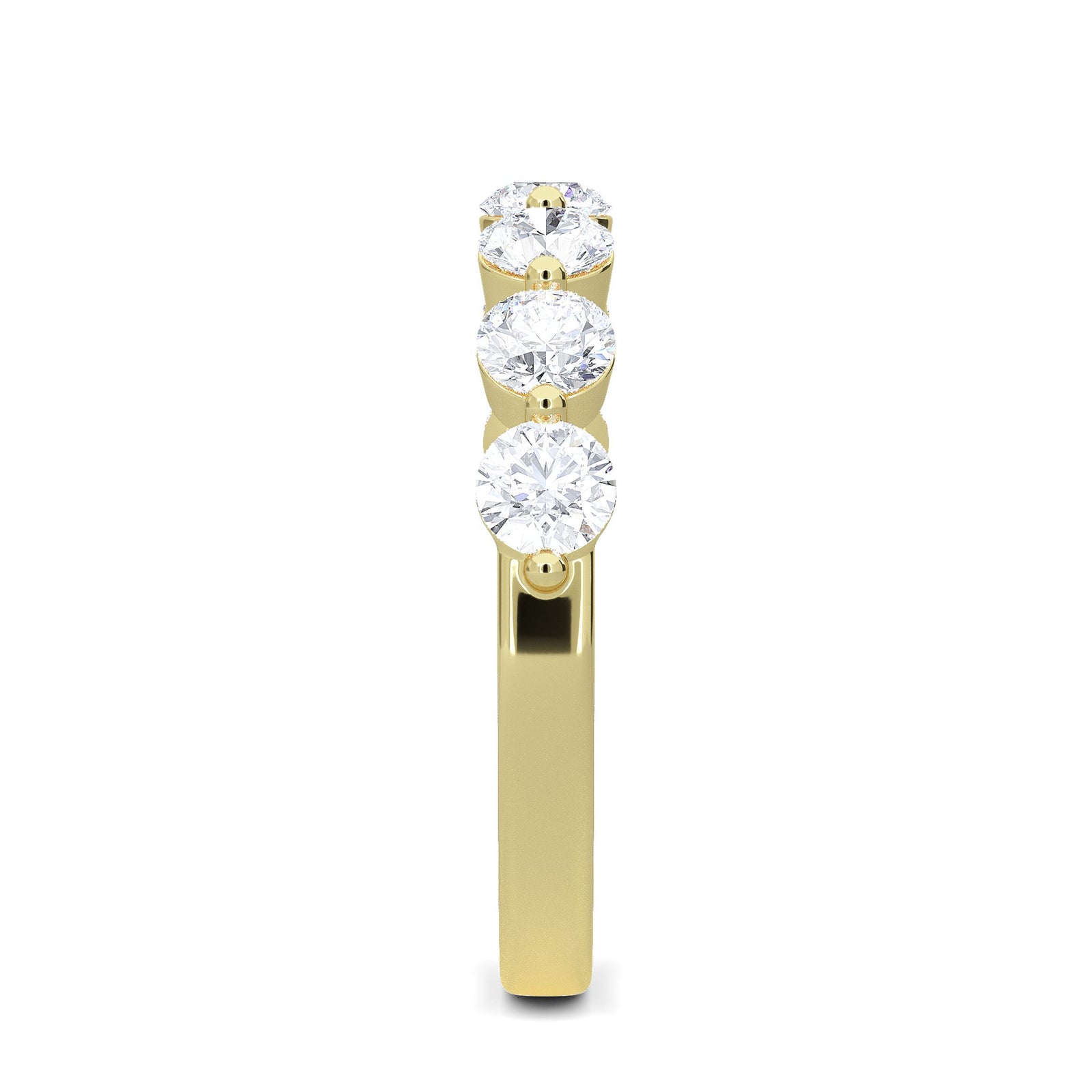 The Soule Round 1.00ct Half Eternity Band 14K Yellow Gold