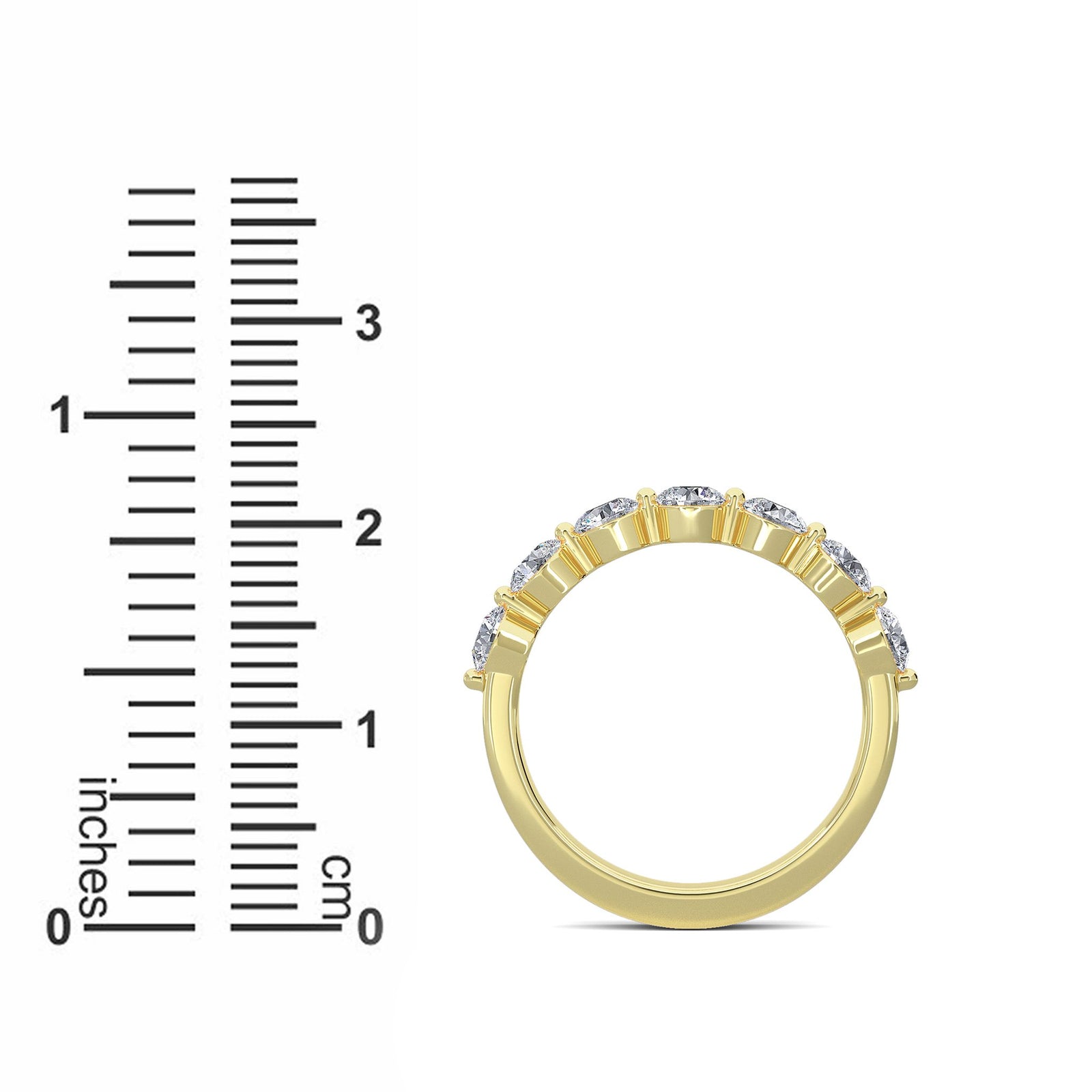 The Soule Round 1.00ct Half Eternity Band 14K Yellow Gold