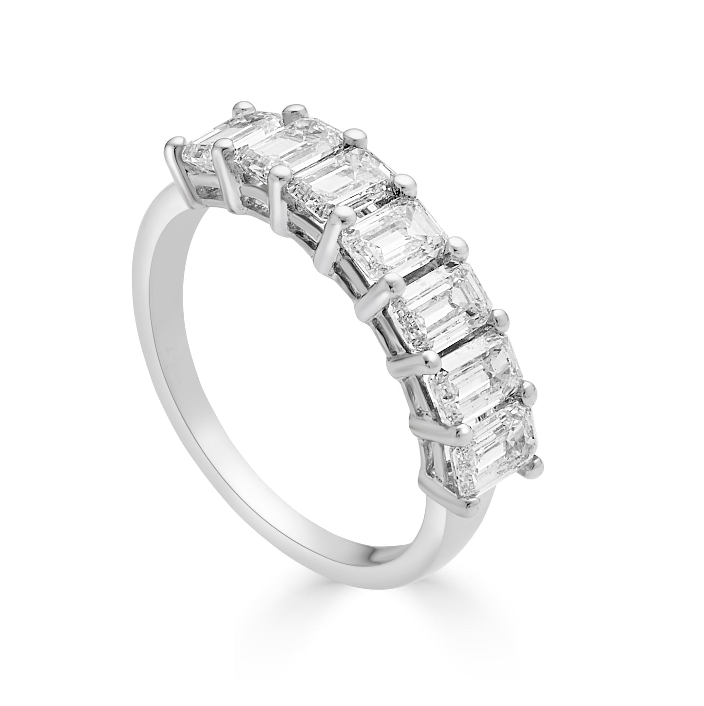 The Marise Emerald Cut 2.00ct Half Eternity Band