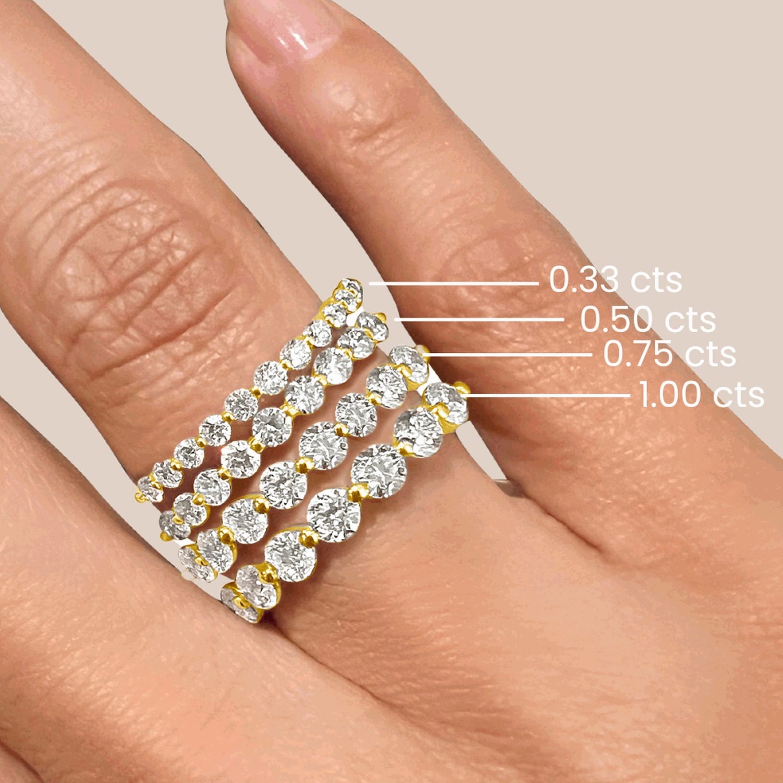 The Soule Round 0.33ct Half Eternity Band 14K Yellow Gold