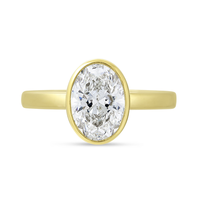 Noura Oval Bezel Set Engagement Ring