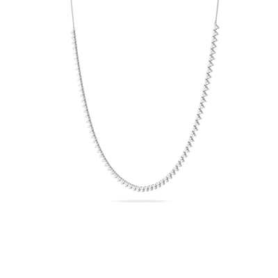 Celeste Collection Trilogy 2.35cttw Adjustable Lab Grown Diamond Necklace in 14K White Gold