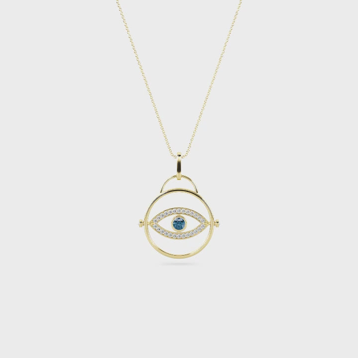 The Celeste Collection — Protective Evil Eye Pendant Blue LGD