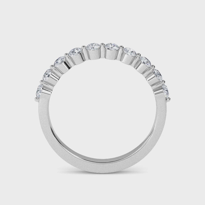 The Soule Round 0.50ct Half Eternity Band 14K White Gold
