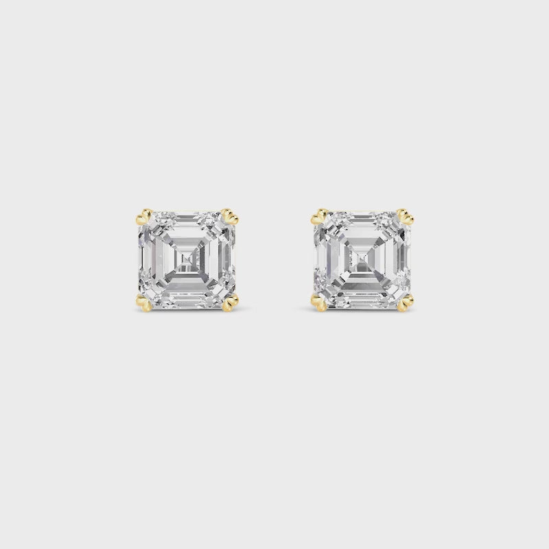 The Alessandra Asscher Cut Diamond Stud Earrings