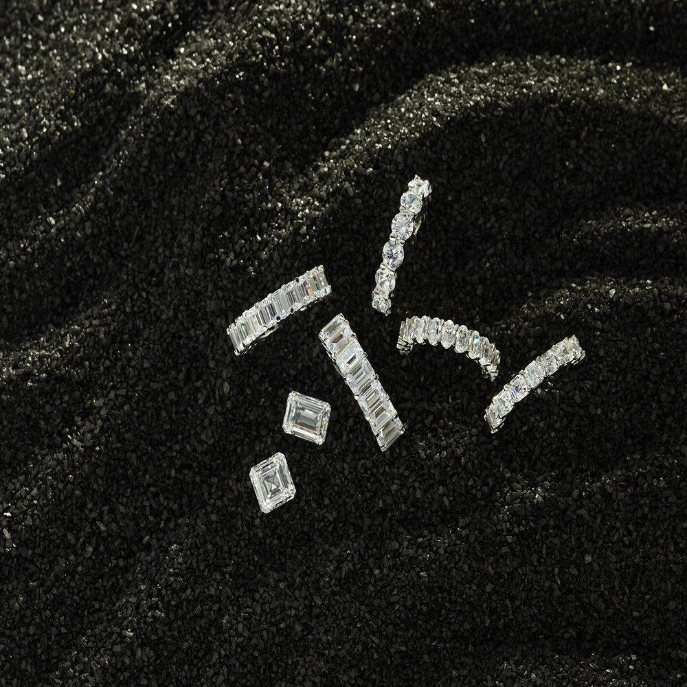 Lumeniri 14K Gold Emerald Cut Diamond Eternity Band