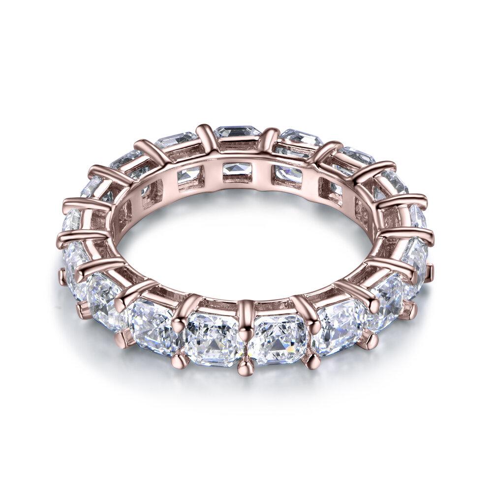 Lumeniri Asscher Cut Diamond Eternity Band in 14K Gold