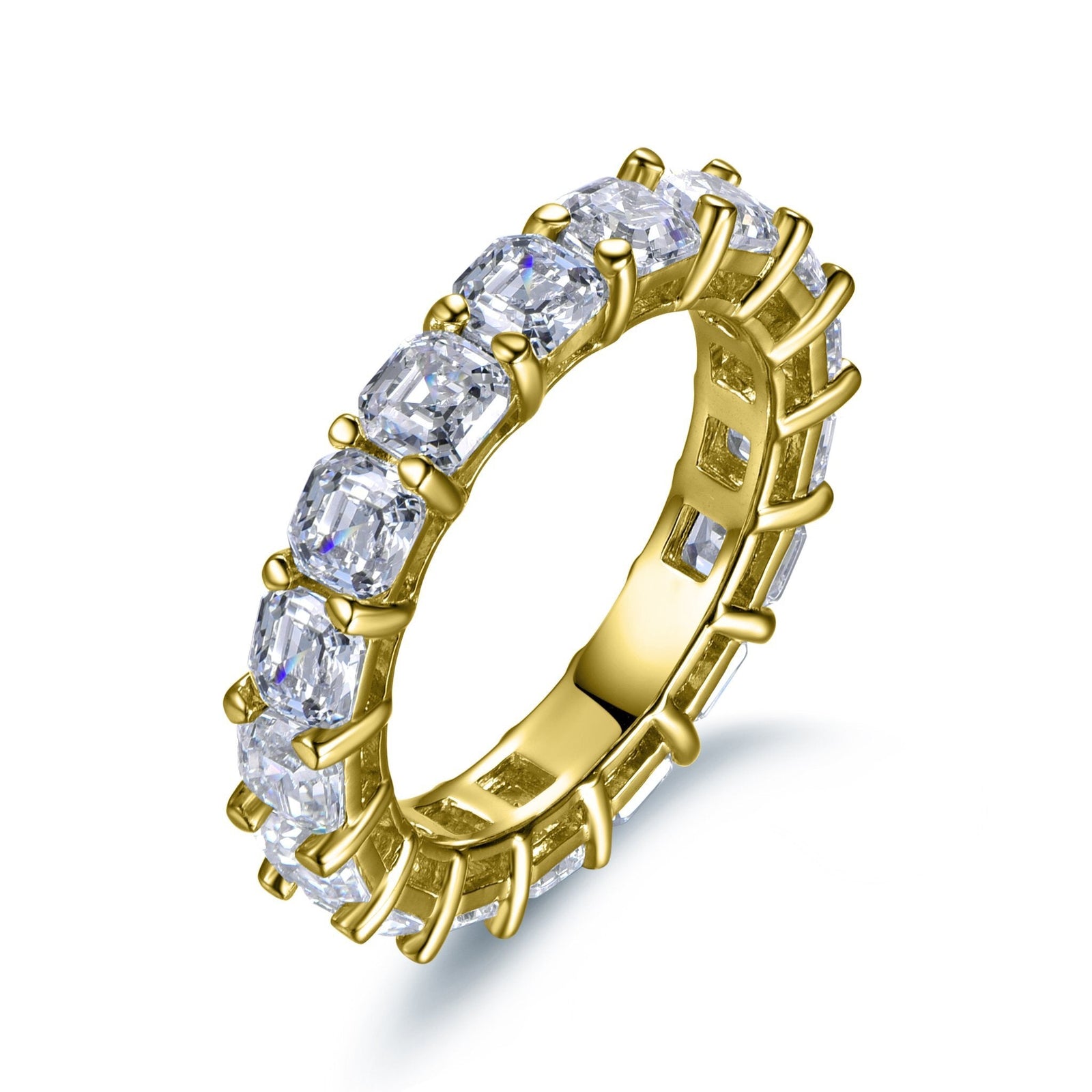 Lumeniri Asscher Cut Diamond Eternity Band in 14K Gold