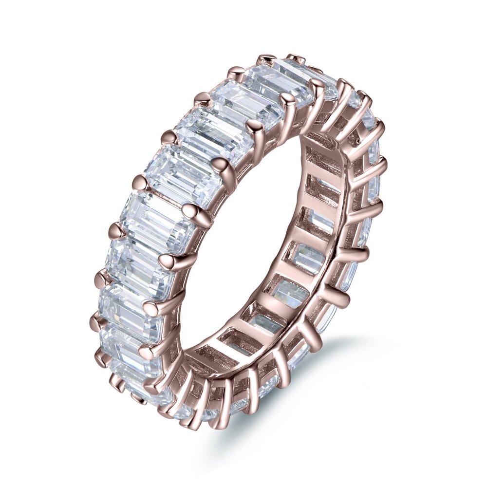 Lumeniri 14K Gold Emerald Cut Diamond Eternity Band