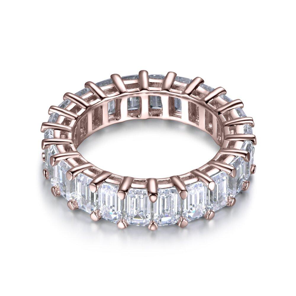 Lumeniri 14K Gold Emerald Cut Diamond Eternity Band