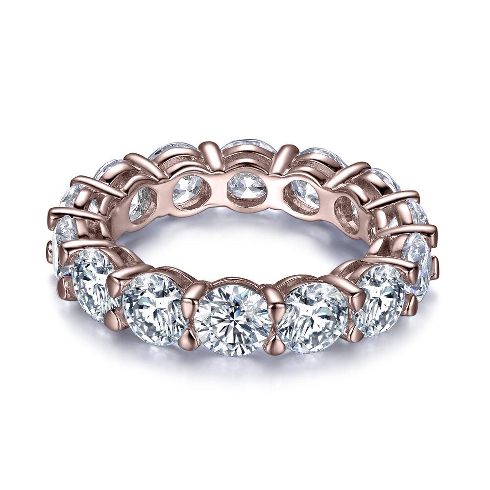 Lumeniri 14K Gold Round Set Diamond Eternity Band