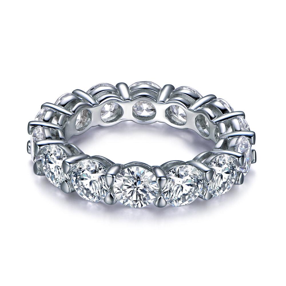 Lumeniri 14K Gold Round Set Diamond Eternity Band