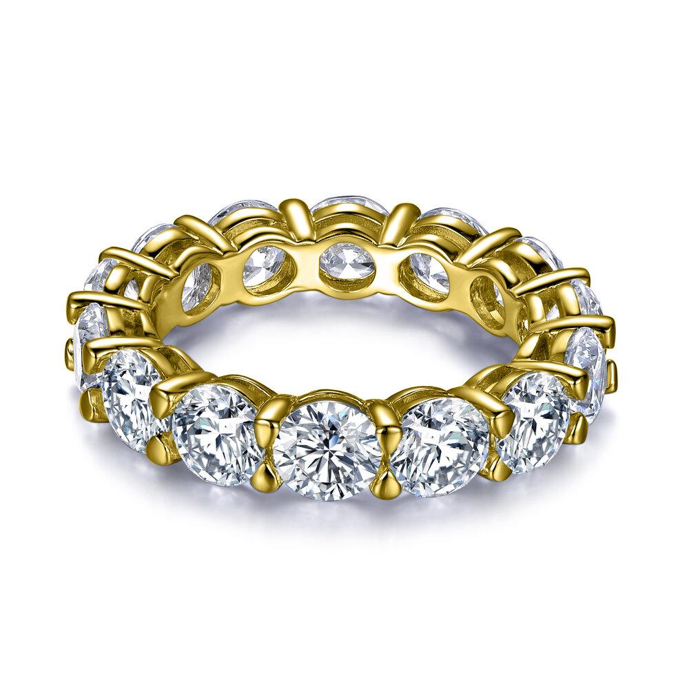 Lumeniri 14K Gold Round Set Diamond Eternity Band