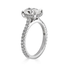 The Soleil Hidden Halo French Pave Solitaire