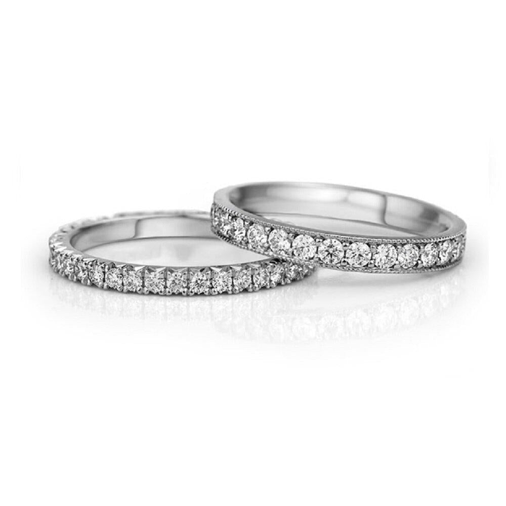 Lumeniri 18K Gold Milgrain Classic Eternity Band