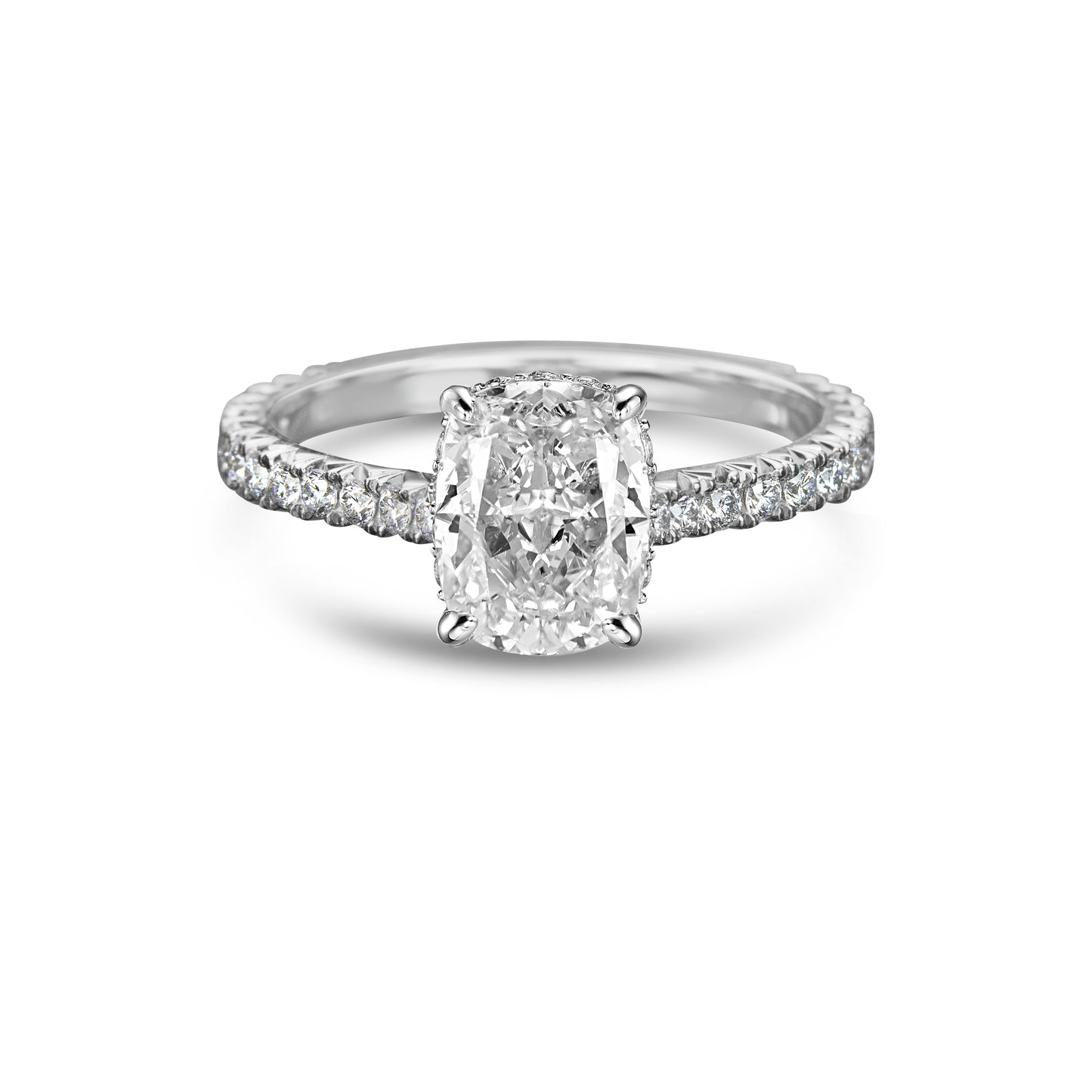 Lumeniri Soleil Hidden Halo Solitaire Ring featuring a Lab-Grown Diamond in 14K White Gold