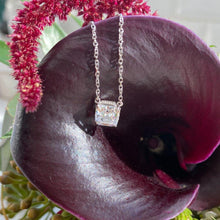 Lumeniri Asscher Cut Hidden Halo Solitaire Lab Diamond Pendant Necklace in 14K Gold