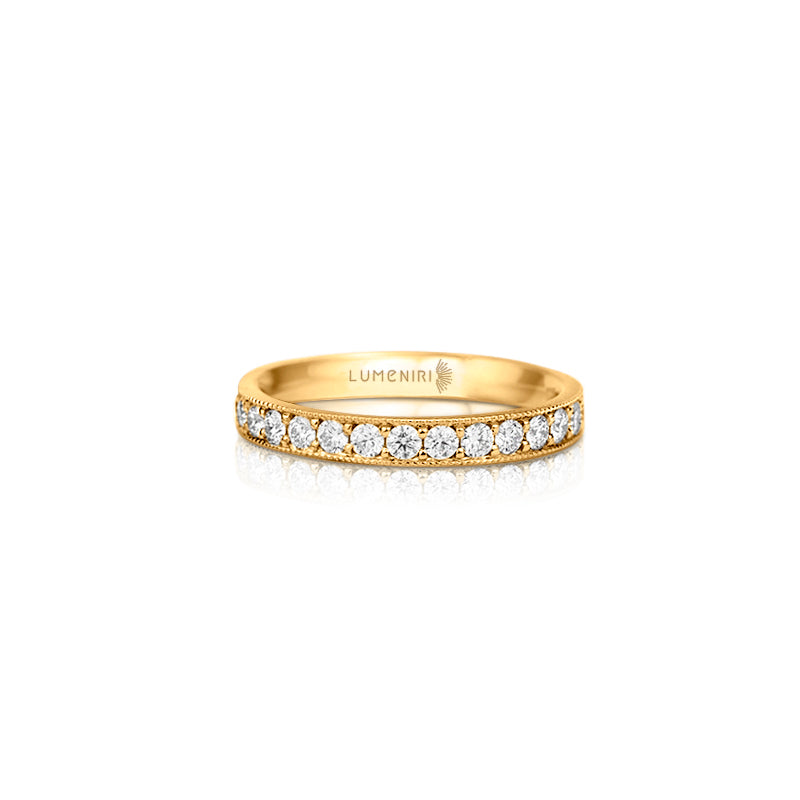 Rose Gold French Pave Eternity Band