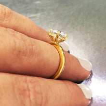 Lumeniri 14K Gold Round Hidden Halo Diamond Solitaire Ring